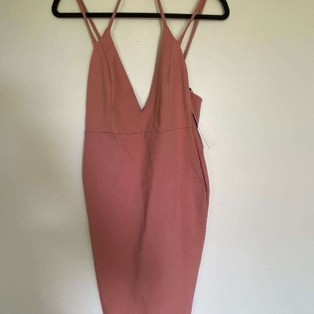 NWT Lulus Mauve Bodycon Dress Strappy Size XL